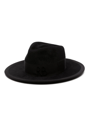 Ruslan Baginskiy logo-embroidered fedora hat - Black