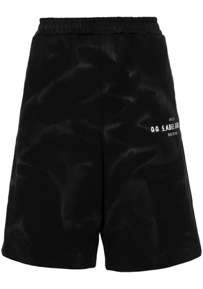 44 LABEL GROUP logo-print faded-effect shorts - Black