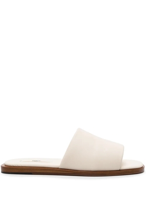 Bally Sabian smooth leather slides - White