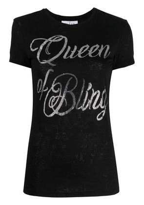 Philipp Plein Queen Of Bling cotton T-shirt - Black