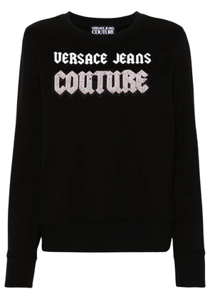 Versace Jeans Couture bead-embellished cotton sweatshirt - Black