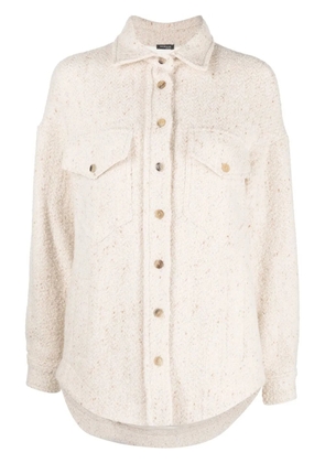 Kiton wool-blend shirt jacket - Neutrals