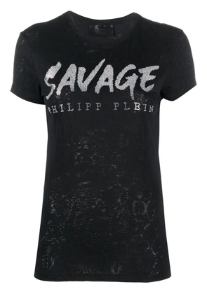 Philipp Plein sequin-design cotton T-shirt - Black