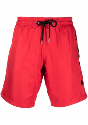 Philipp Plein logo-print swimming shorts - Red