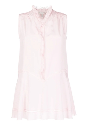 SHIATZY CHEN silk ruffle-detail sleeveless blouse - Pink