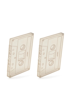 AMBUSH cassette tape drop earrings - Silver