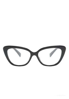 Miu Miu Eyewear logo-detail cat-eye frame glasses - Black