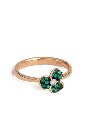 LEO PIZZO 18K rose gold Candy Flora emerald and diamond ring - Pink