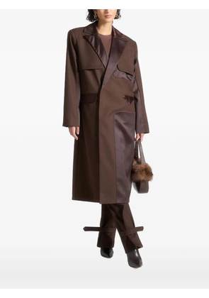 Manière De Voir Llona belt-detail trench coat - Brown