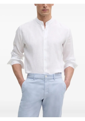 Karl Lagerfeld mandarin-collar cotton shirt - White