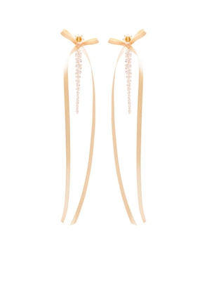 Simone Rocha ribbon bow dangle earrings - Pink