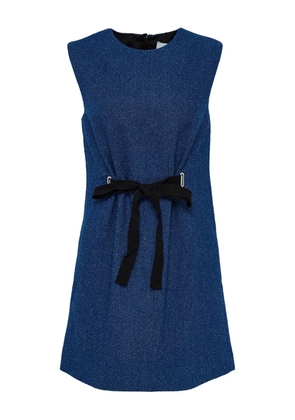 MSGM sleeveless belted dress - Blue
