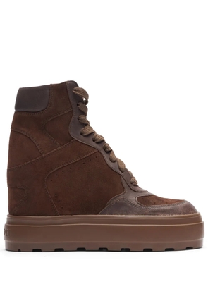 Casadei high-top suede sneakers - Brown