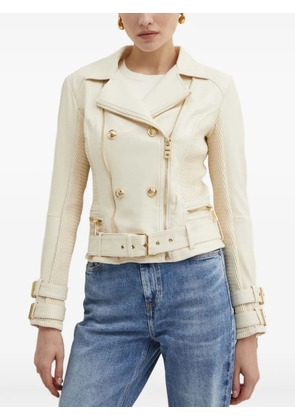 GUESS USA belted double-breasted jacket - Neutrals