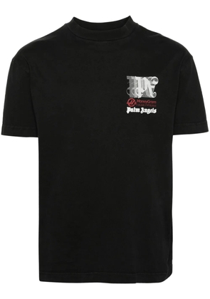Palm Angels x Haas racing-print cotton T-shirt - Black