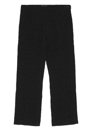 GANNI textured cropped trousers - Black