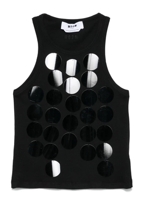 MSGM sequin-embellished tank top - Black