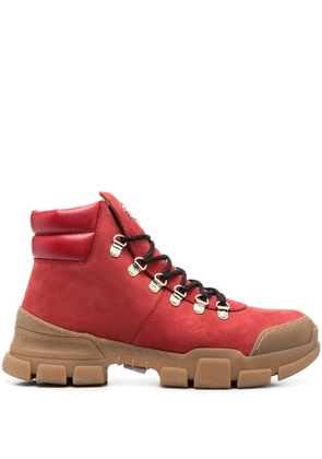 Love Moschino logo-plaque 50mm hiking boots - Red