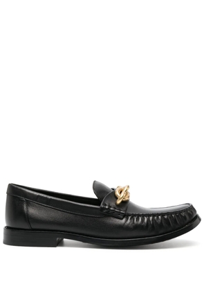 Coach chain-link detailing leather loafers - Black