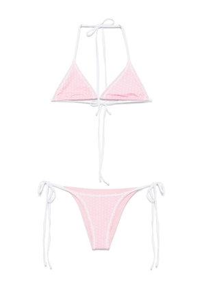 Frankies Bikinis polka dot-print bikini set - Pink