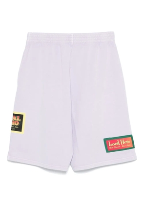 Martine Rose logo-patch shorts - Purple