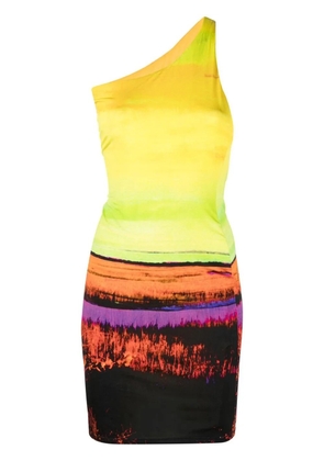 Louisa Ballou one-shoulder mini dress - Yellow