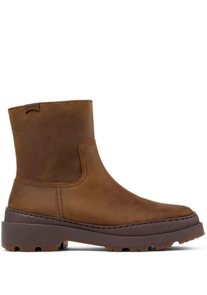 Camper round-toe suede boots - Brown