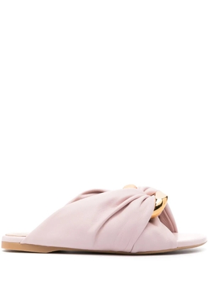 JW Anderson Corner leather sandals - Pink