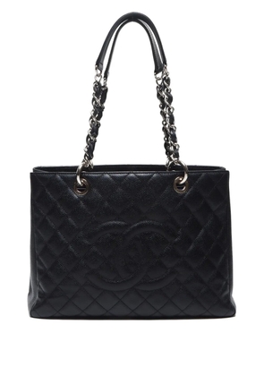 CHANEL Pre-Owned 2010-2011 matelassé caviar-leather GST tote bag - Black