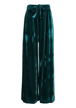 Amir Slama velvet palazzo trousers - Green
