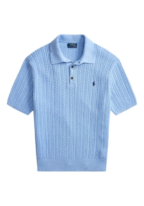 Polo Ralph Lauren cable-knit polo shirt - Blue
