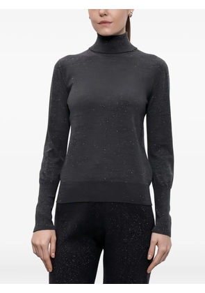 Peserico roll-neck sparkle-effect top - Grey
