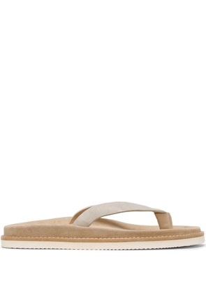 Brunello Cucinelli Brunello Cucinelli Mens Slippers In Sand - Neutrals