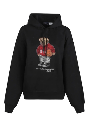 Polo Ralph Lauren bear graphic hooded knitwear - Black