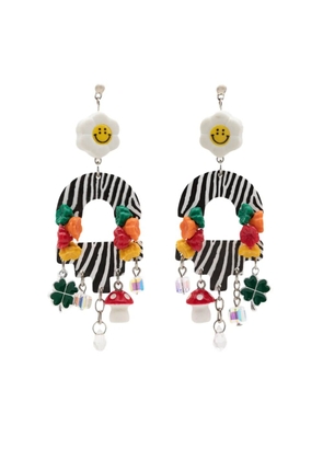 Amir Slama charm-appliqué drop earrings - Multicolour