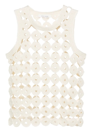 Wales Bonner Stanza cotton vest - Neutrals