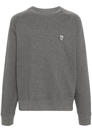Maison Kitsuné fox-patch cotton sweatshirt - Grey
