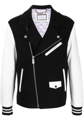 Philipp Plein leather biker jacket - Black