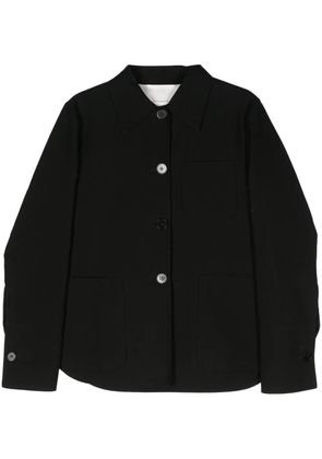 Jil Sander point-collar cotton shirt jacket - Black