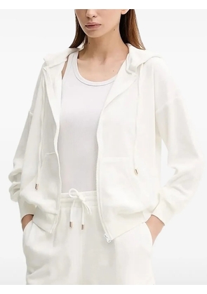 Melissa Odabash hooded zip-up top - White