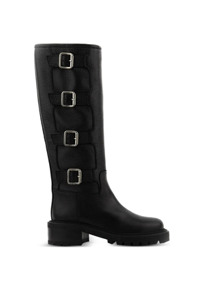 Paul Warmer side-buckle biker boots - Black
