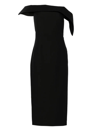 Roland Mouret off-shoulder crepe midi dress - Black