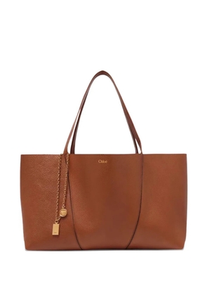 Chloé chain-detail leather shoulder bag - Brown