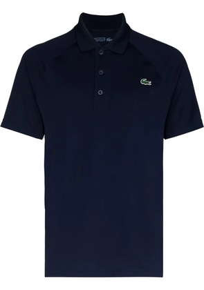 Lacoste logo-patch short-sleeved polo shirt - Blue