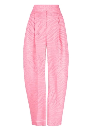 The Attico Gary zebra-pattern trousers - Pink