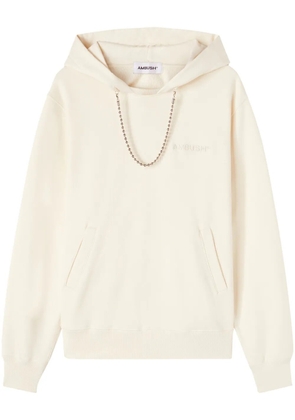 AMBUSH ball-chain organic cotton hoodie - Neutrals