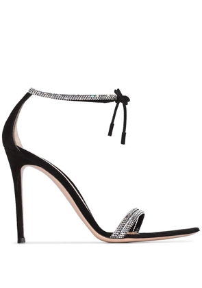 Gianvito Rossi crystal strap 115mm sandals - Black