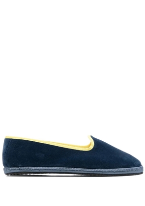 Scarosso x YOLO Seaside velvet slippers - Blue