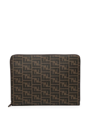 Fendi Pre-Owned 2010-2025 Zucca Coated Canvas clutch bag - Brown