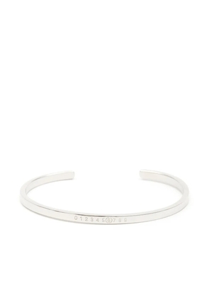 MM6 Maison Margiela Numeric engraved cuff bracelet - Silver